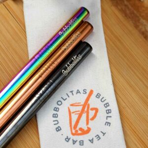 pailles inox straws bubble tea